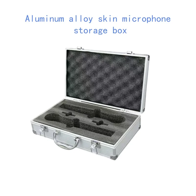 2-Pack Handheld Microphone Aluminum Case, 1 Wireless Microphone Storage Box, Portable Microphone Carrying Case for Performances, Microphone Storage Box, Wireless Microphone Flight Case, Aluminum Alloy Microphone Case, Ktv Microphone Storage Box.