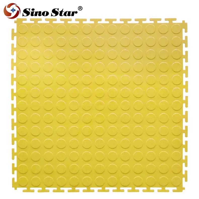 6mm Thickness Garage 100% PVC Floor Mats 14Pcs/box Use For 3.5 Square meter Garage Piston Repair Studio 50*50cm