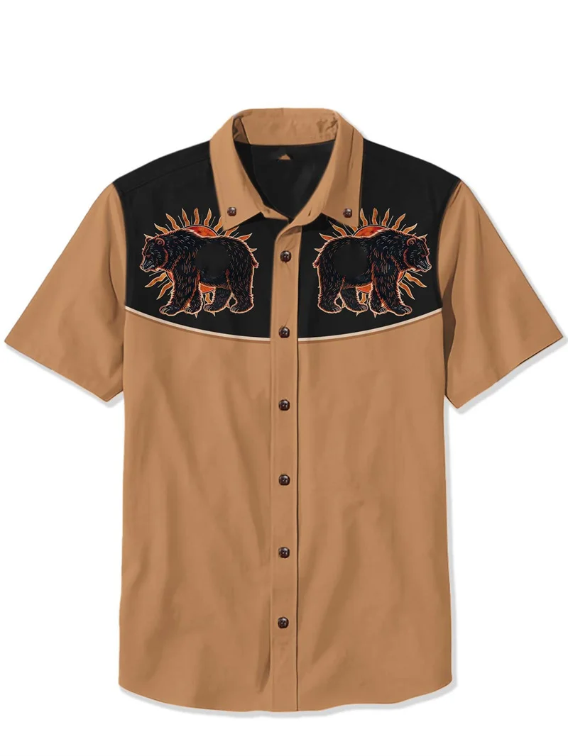 

Summer Hawaiian Shirt For Men Women Fashion Vintage Animal Skull Dinosaur 3d Print Shirt Short Sleeve Beach Shirts Lapel Blouse