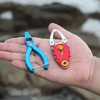 Dobeli Mini Aluminum Alloy Flat Head Fishing Pliers Sharp Line Cutting Edge Scissors Road Clamp Outdoor Hooks Remove Tool