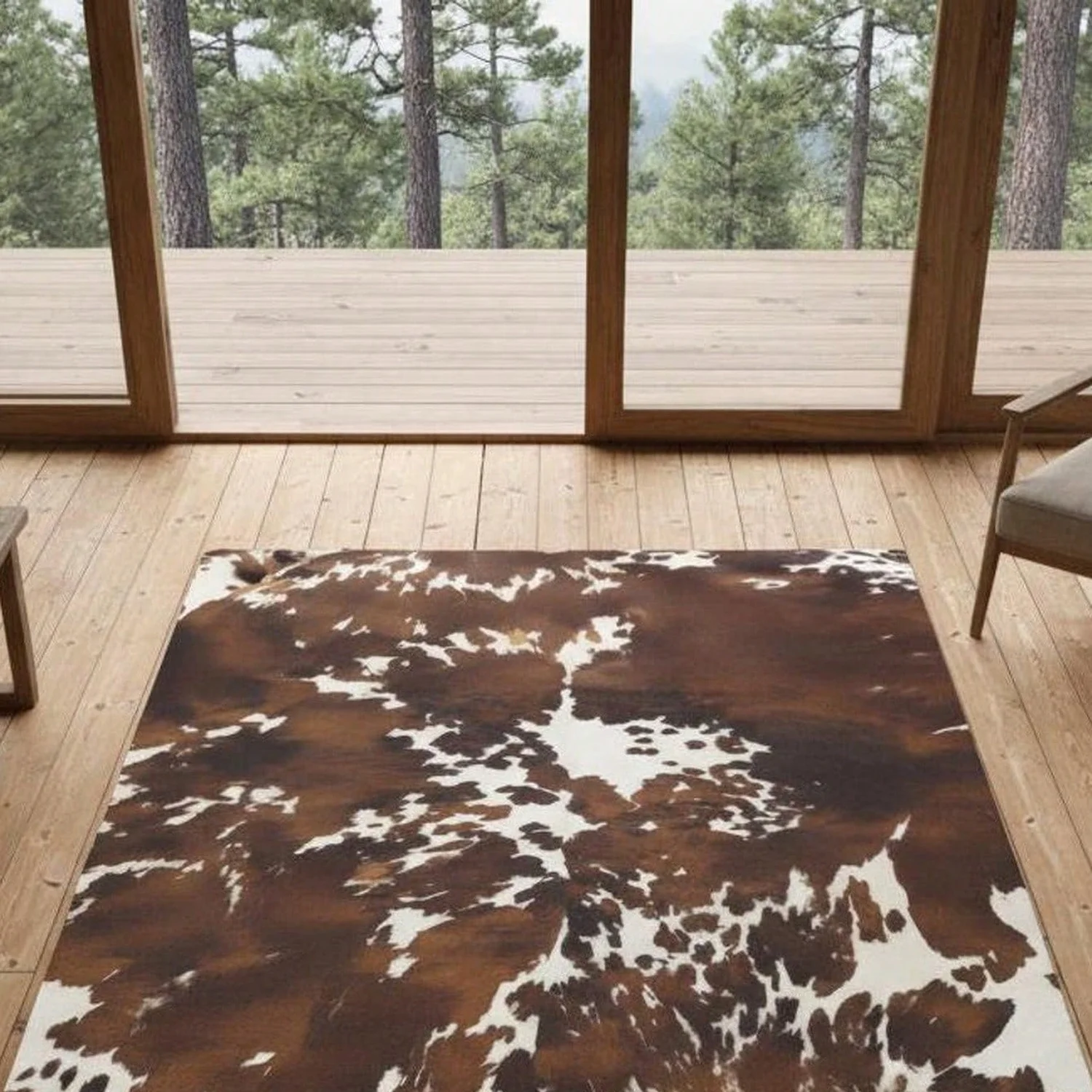 Carpet Saddle Blanket Cowhide Style Western Farmhouse Style Carpet.