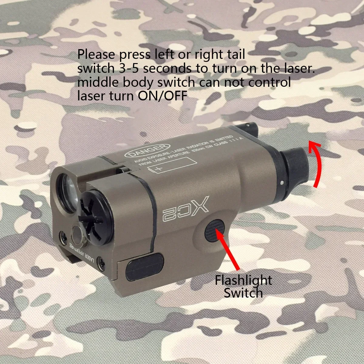 Tactical SureFire XC2 Red Dot Laser Light XC1 Weapon Scout Hunting LED Flashlight For Pistol Airsoft Glock 17 19 Fit 20mm Rail