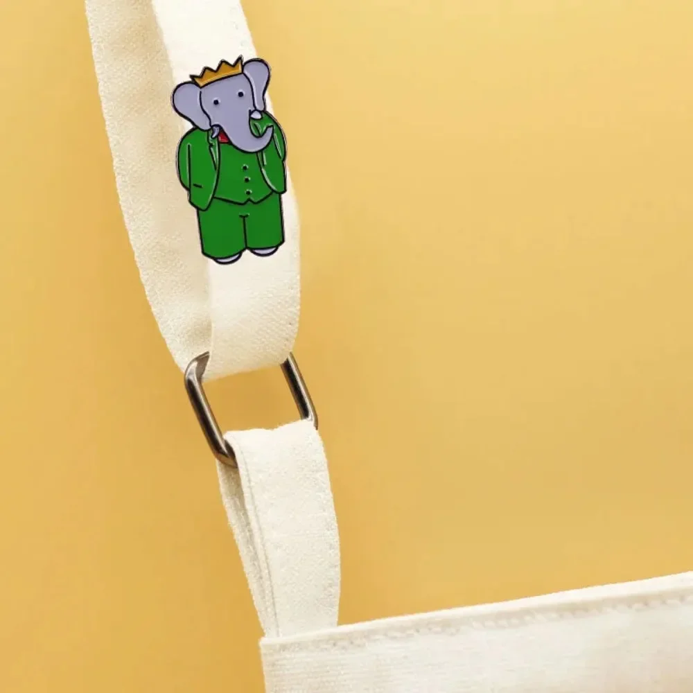 Babar The Elephant smalto Pin francese fiaba personaggio distintivo zaino decorazione gioielli