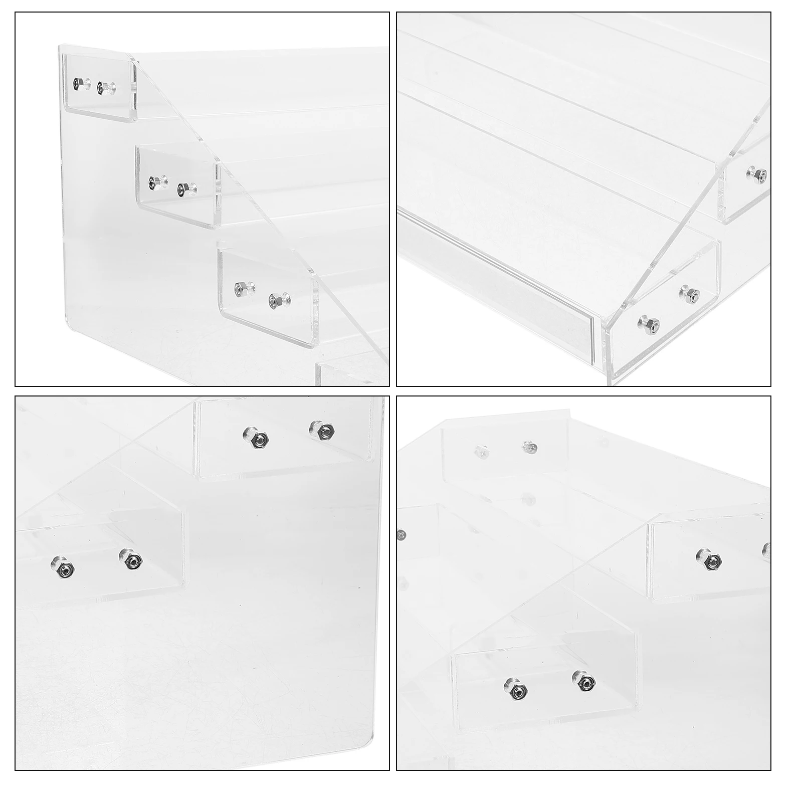 

Retail Display Rack 31CM 4 Layers 7.4CM Wide Beverage Snack Food Storage Drinks Riser Shelf Supermarket Grocery Store Multi