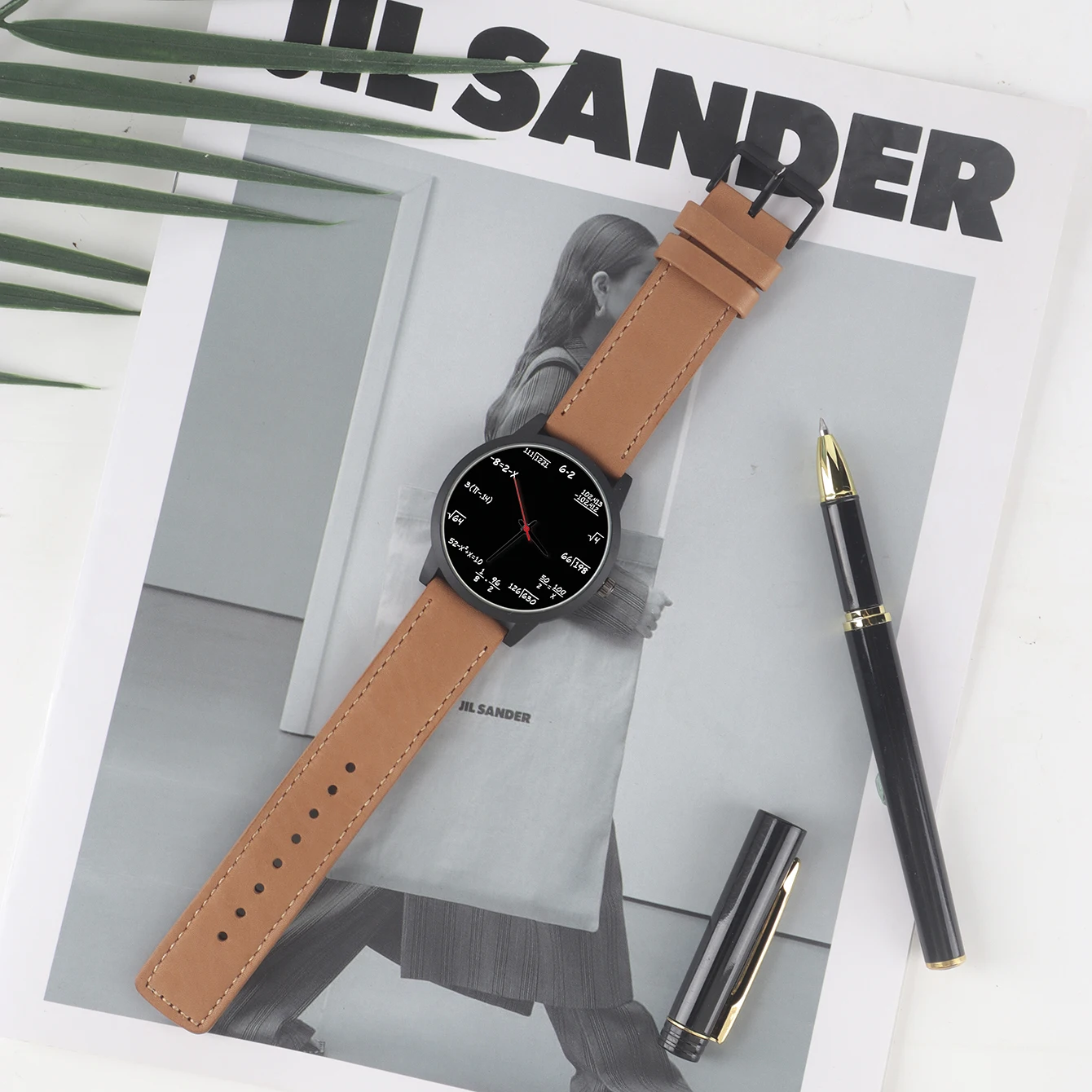 2024 Decorative Quartz Wrist Men's Watch Mathematical Formula Design Campus Punk Cool Style Gift Souvenir For Student  Children