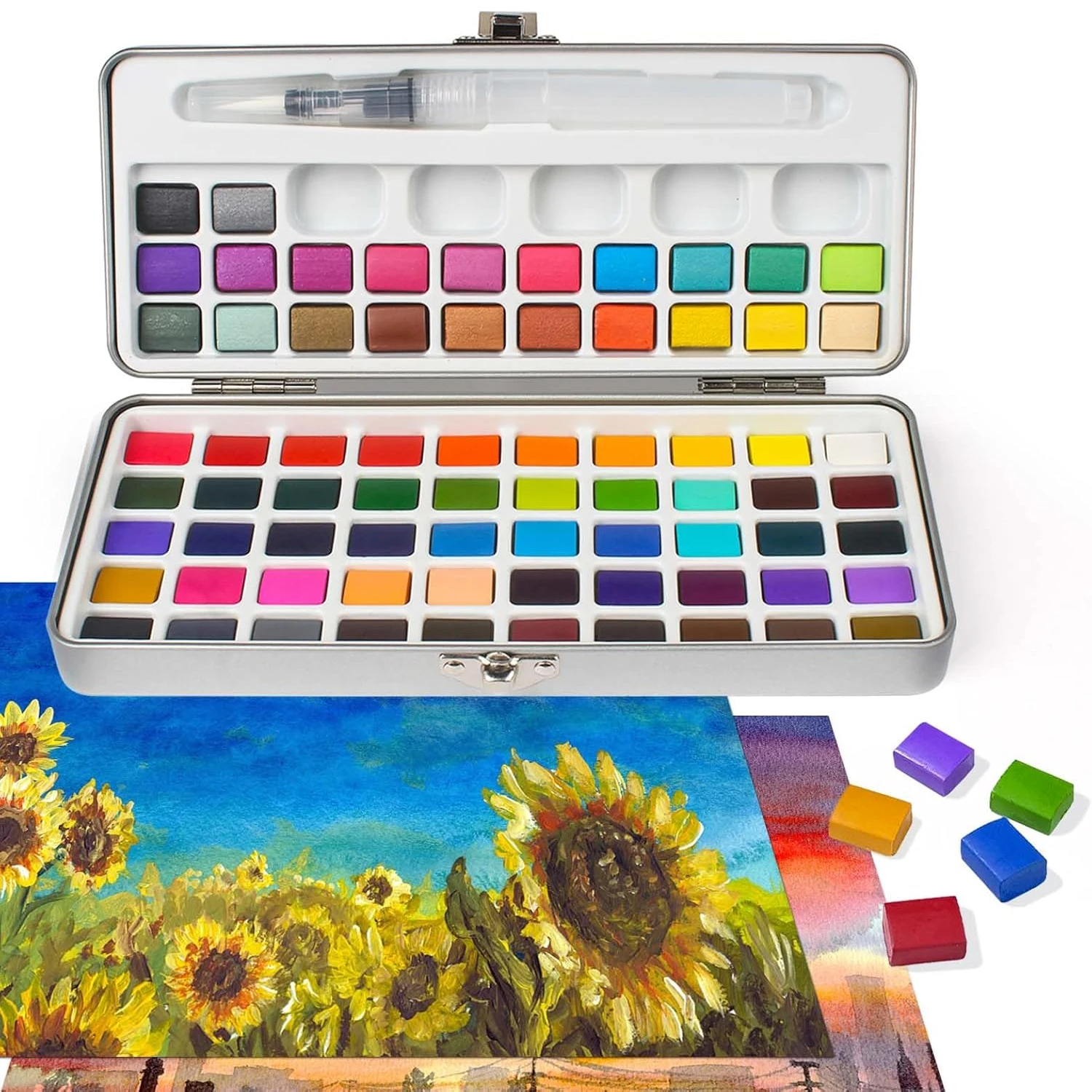 Watercolor Paint Set 72 Colors, Water Colors Paint Adult Set with Brushes, Ideal for Adults, Artists and Hobbyists