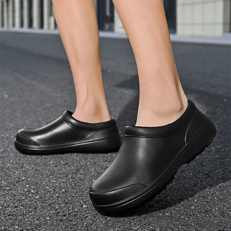 Men's Slip-on Clogs EVA Integrated Molding Thick Sole Non-slip Waterproof Soft Light Comfort Indoor Outdoor Casual Working