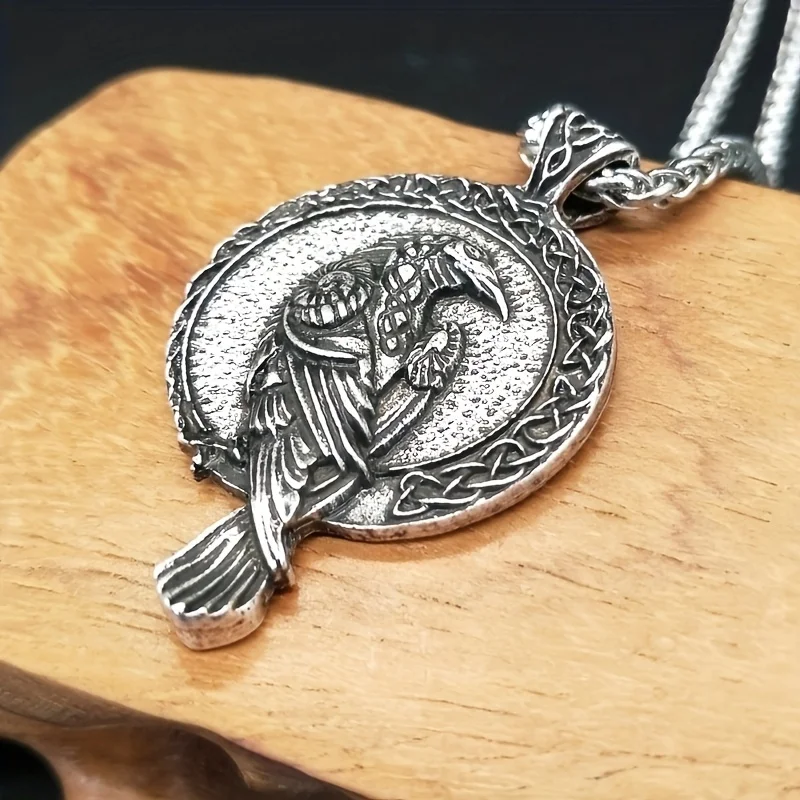 1pc Europe and the United States New Talisman Crow Men's Pendant Necklace Trend Personality Fashion Punk Men's Necklace Jewelry