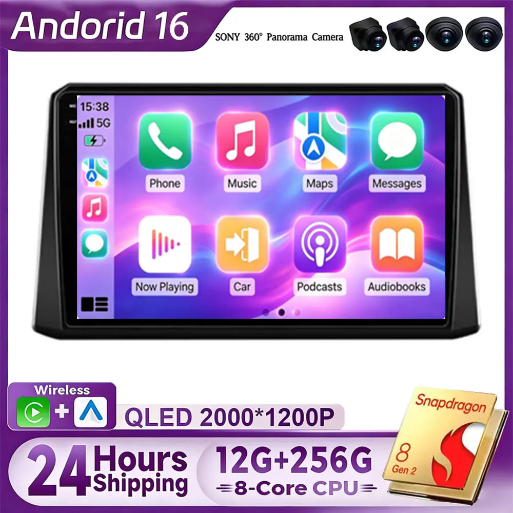 Android 16 Carplay Auto For Toyota Corolla 12 Cross 2019-2022 Car Radio Multimedia Video Player Navigation GPS  No 2Din 2 Din 4G