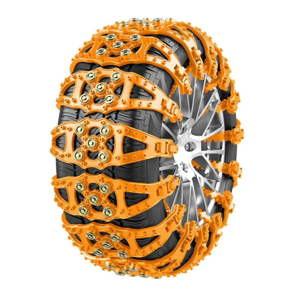 سلاسل إطارات السيارة العالمية سلسلة عجلة الثلج الشتوية في الهواء الطلق إطارات الثلج في حالات الطوارئ الأخاديد المزدوجة سلاسل المضادة للانزلاق #6