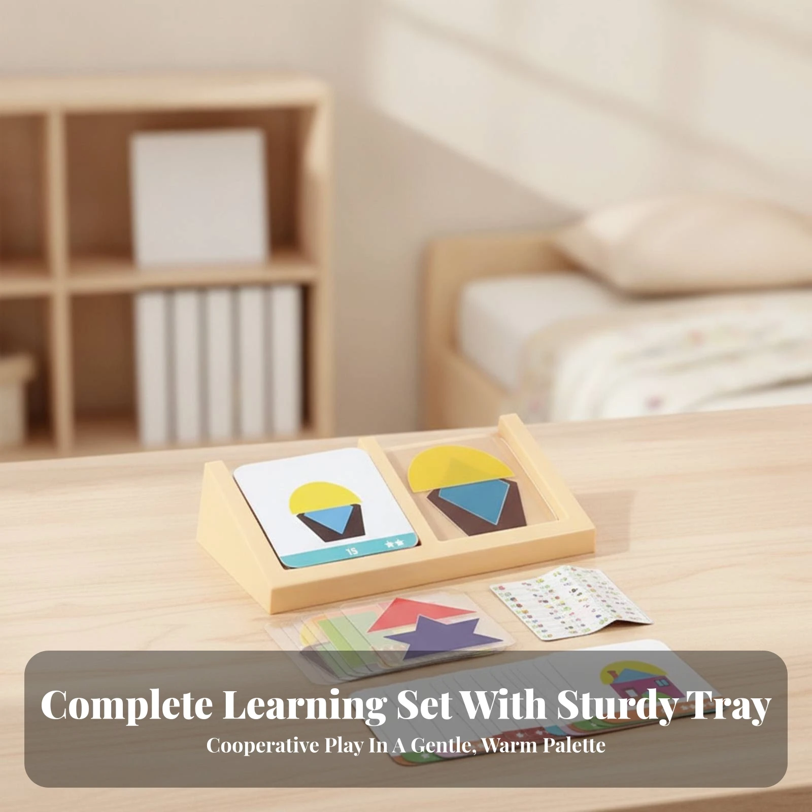 Geometric Puzzle Game Developmental Shape Matching Puzzle Pattern Building Toy Interactive Brain Teaser Creative for Children