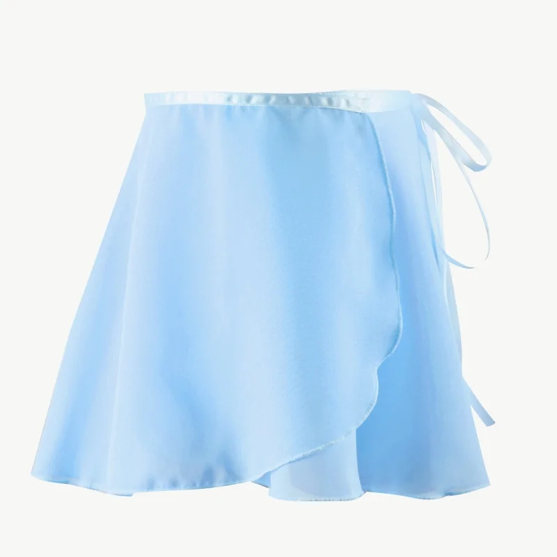 Falda de gasa envuelta con cinta para niñas, Ropa de baile de Ballet para niños, Blanco, Negro, Rosa, lila, azul, gris, gran oferta