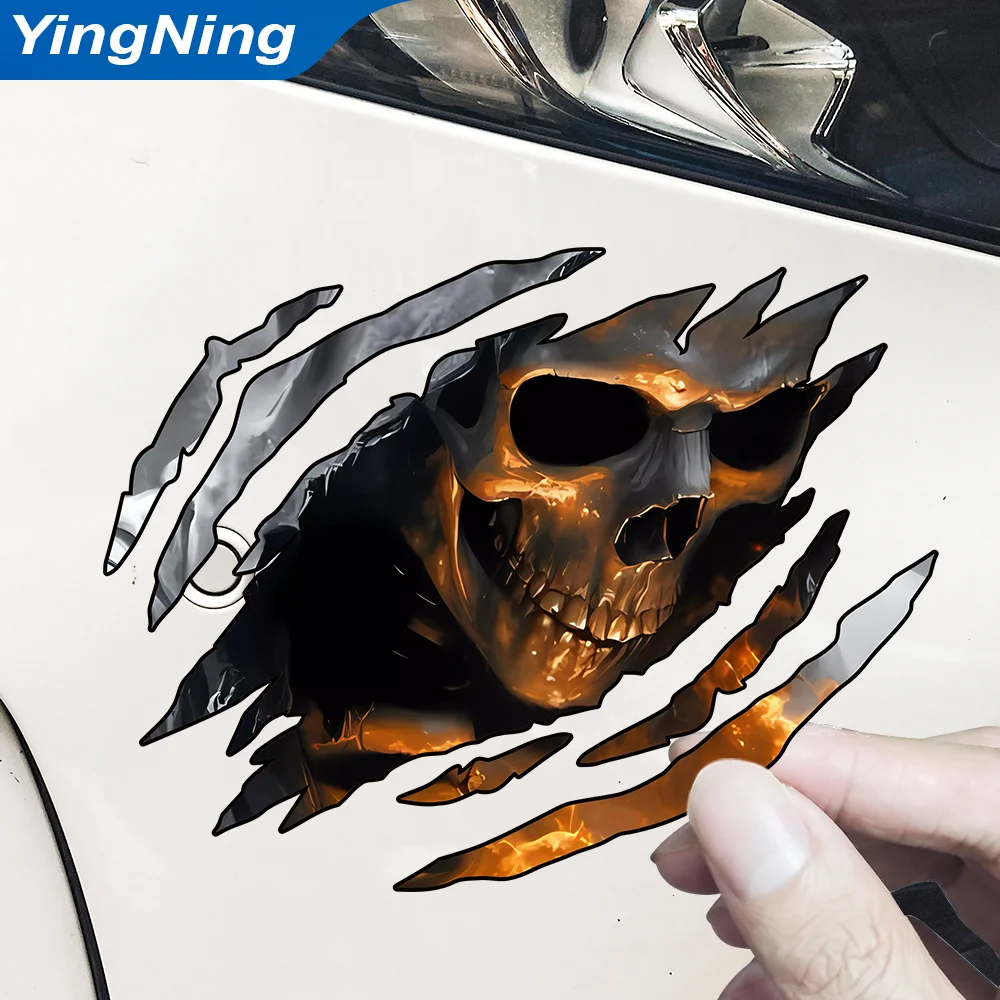 

Horror Skull Scratch Mark Car Sticker PVC Waterproof Decals Auto Decoration Scratch Covering Vehicle Accessories A8cm/13cm/18cm