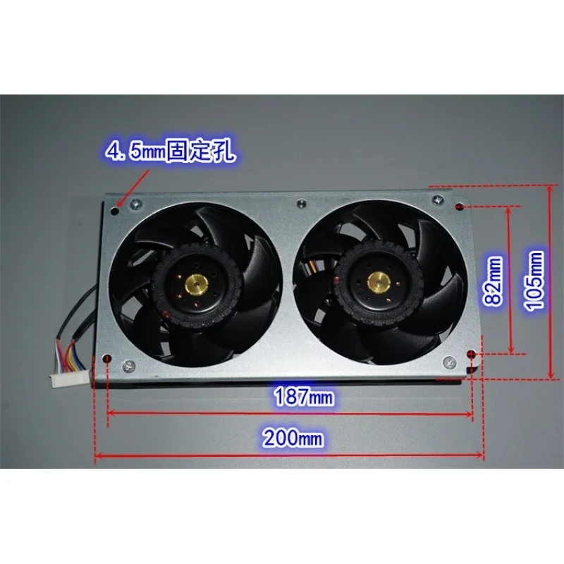 d 1PCS For AVC DBPA1038B8S | DC48V 4.5A 8-Pin PWM Dual Rear Fan 100×100×38mm 10CM
