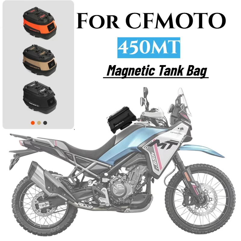 For CFMOTO 450MT 450-MT MT450 450 MT Motorcycle Magnetic Tank Bag Quick-Release Waterproof Anti-Theft Riding Travel Luggage Bag