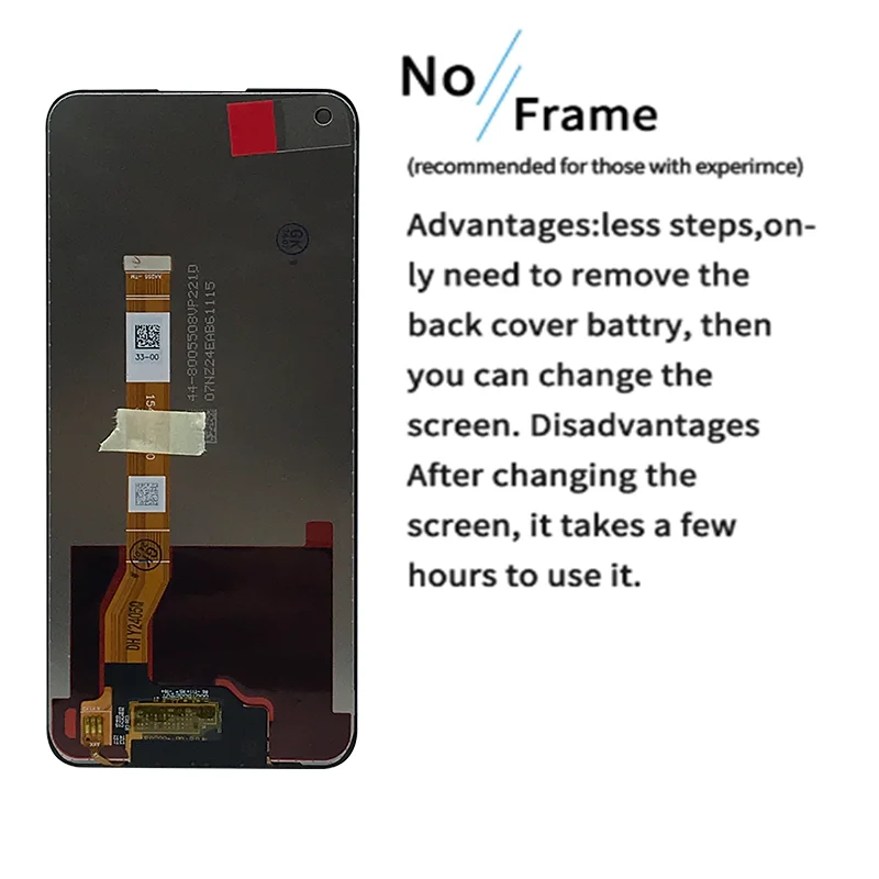 6.59\'\' For OPPO A96 CPH2333 LCD Display Touch Screen Digitizer Replacement For Oppo A96 Realme 8i 9i LCD Frame