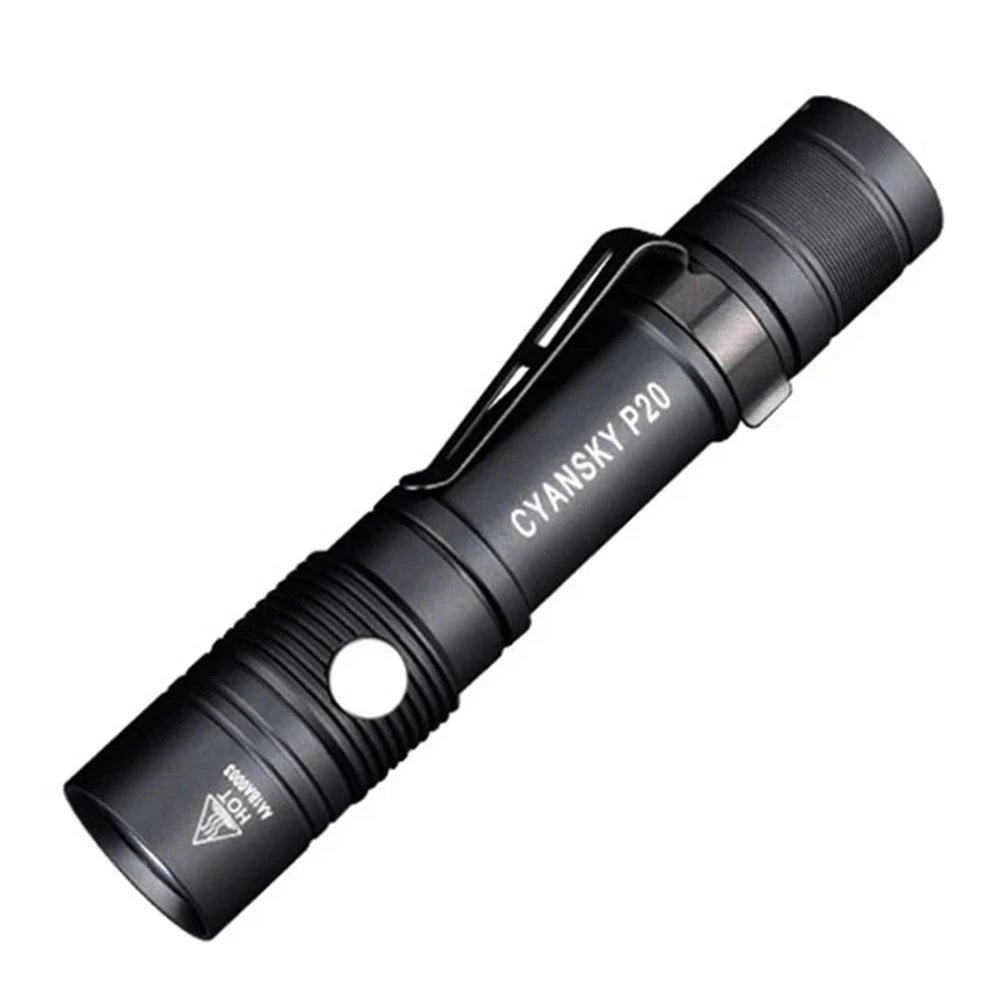 Cyansky P20 Tactical Flashlight Super Bright LED Outdoor Flashlights 1600 Lumens 240m 4 Modes IPX8 Waterproof 5000mAh 21700