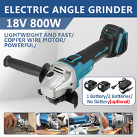 125mm/100mm 800W Angle Grinder Electric Cordless Impact Polish Cutting Machine Rechargeable Power Tools for 18V Makita Battery