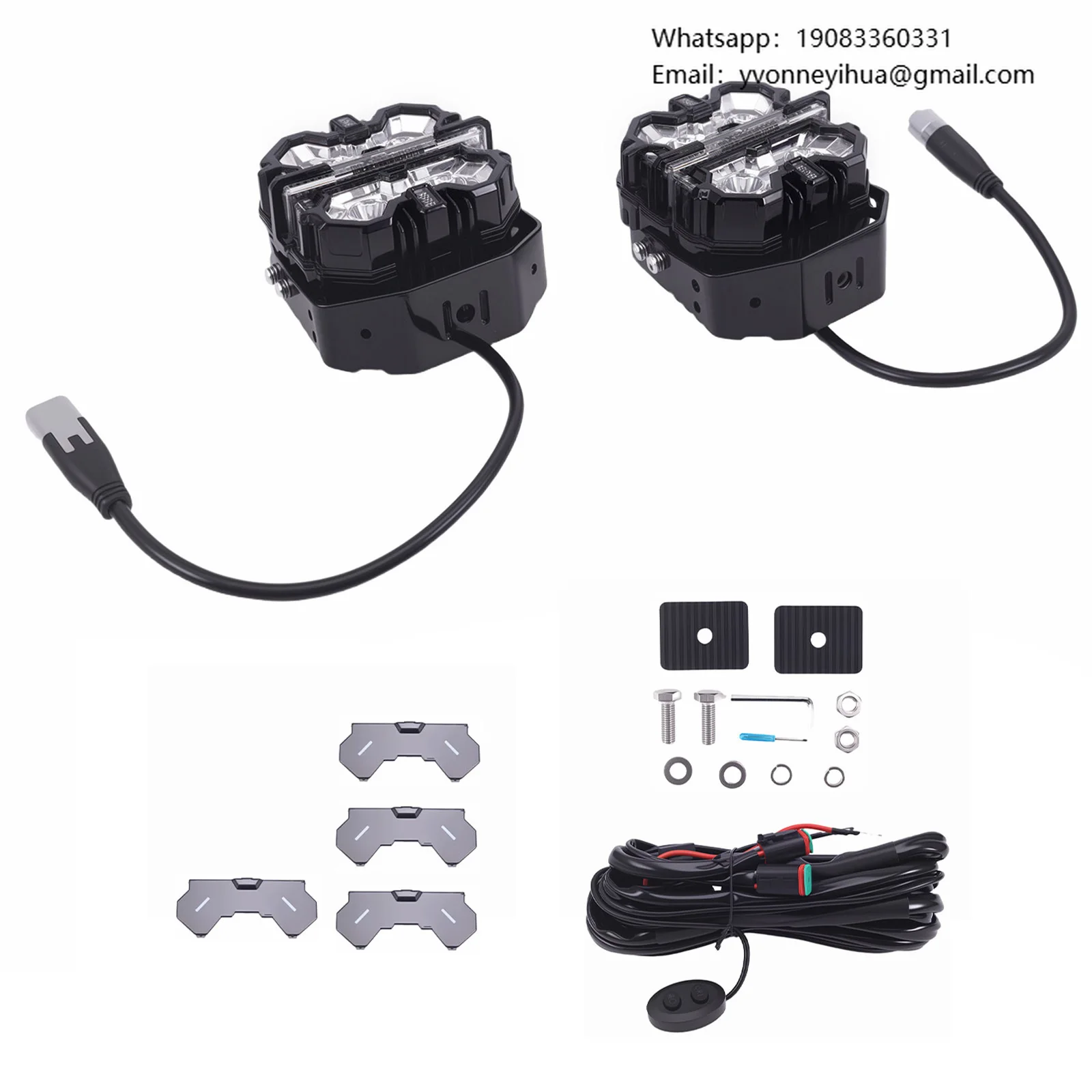 

5 Inch LED Light Pods White Amber DRL Side Shooter Off Road Driving Lights IP68