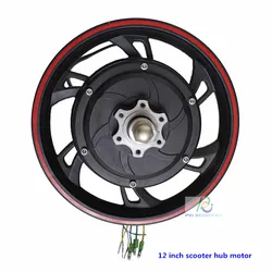 12 Inch High Torque Brushless Ebike Scooter Hub Motor Wheel fit Disc Brake phub-s12