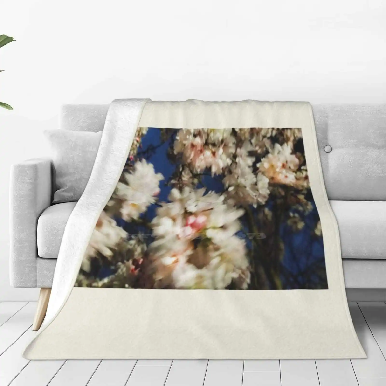 Cottage Core Themed Flower Blur Art Four Seasons Comfortable Warm Soft Throw Blanket Flowers Flora Digitalphotography