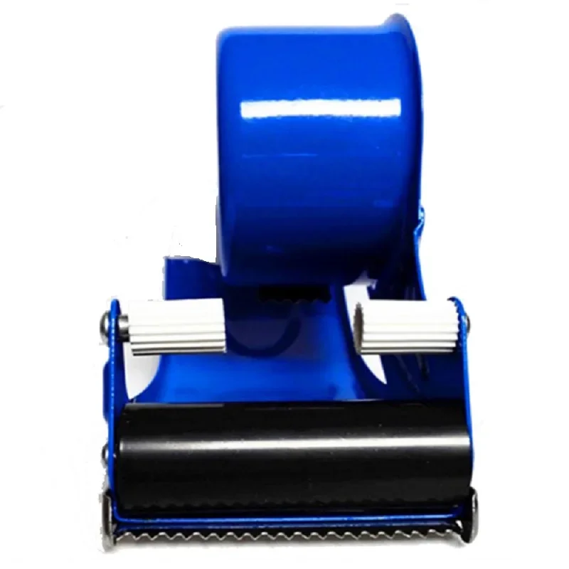 76mm Large Packaging Tape Dispenser 3" Metal Handheld Tape Cutter 3 Inch Packing Sealing Dispenser Cutter, Random Color