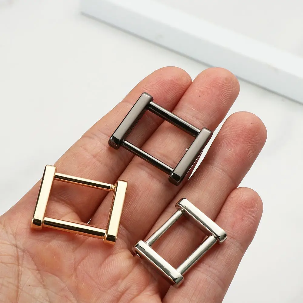 Webbing Buckle Leather Craft Bag Strap Accessories Rectangle Rings Buckle Strap Connector Screw Rings Buckle Bag Loop