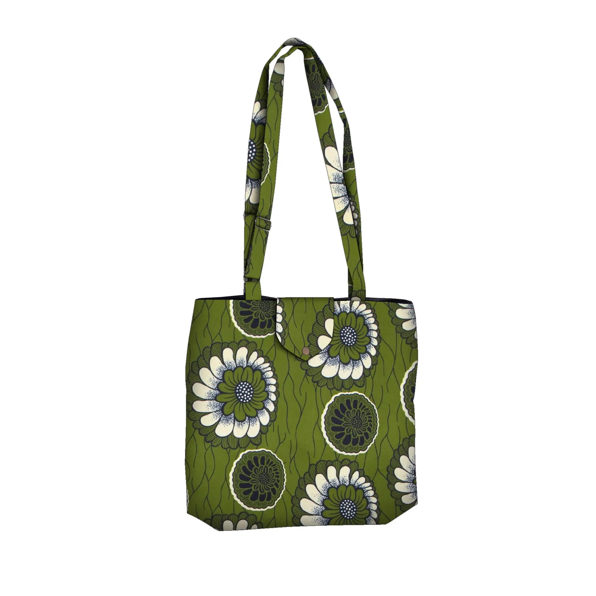 

Сумка-тоут с африканским цветочным принтом в богемном стиле - вместительная сумка через плечо для путешествий, шопинга и повседневного использования wyb1043