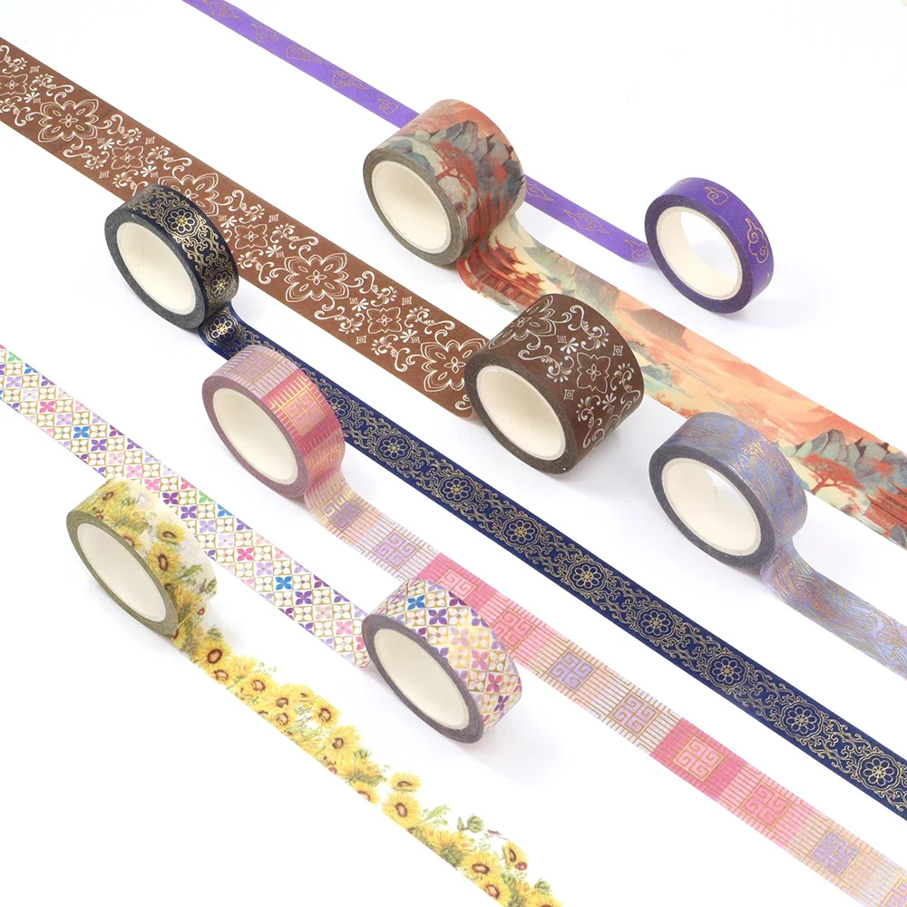 NEW 1X 10M Deco Waves Cloud Sunflower Architecture Cinta Washi Tape for Scrapbooking Masking Tape Cute Journal Kawaii Papelaria