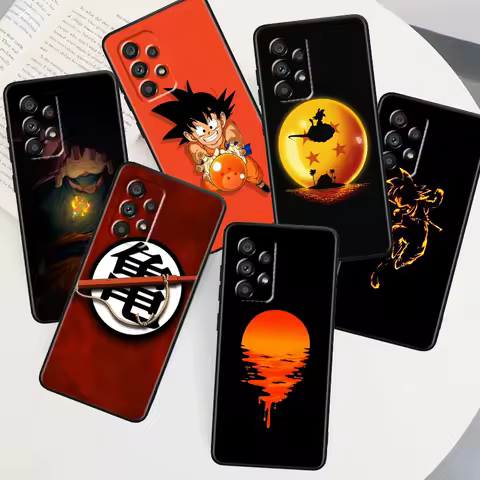 Anime D-Dragon Ball Z Logo Art For Samsung A53 A52 A33 A32 A51 A71 A21S A13 A73 A55 A22 A23 A35 A72 A54 A12 5G Black Funda