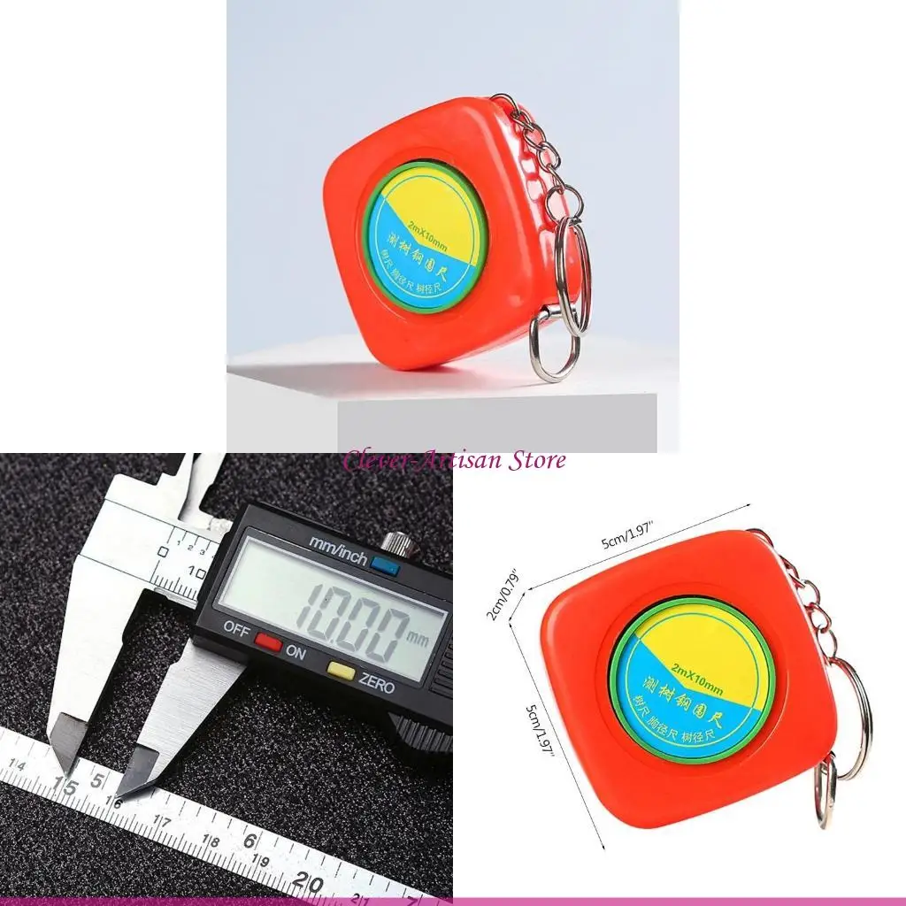E06B 78.74in Metal Tree Diameter Tape Soft RetractableMeasuring Tape Measuring Tool