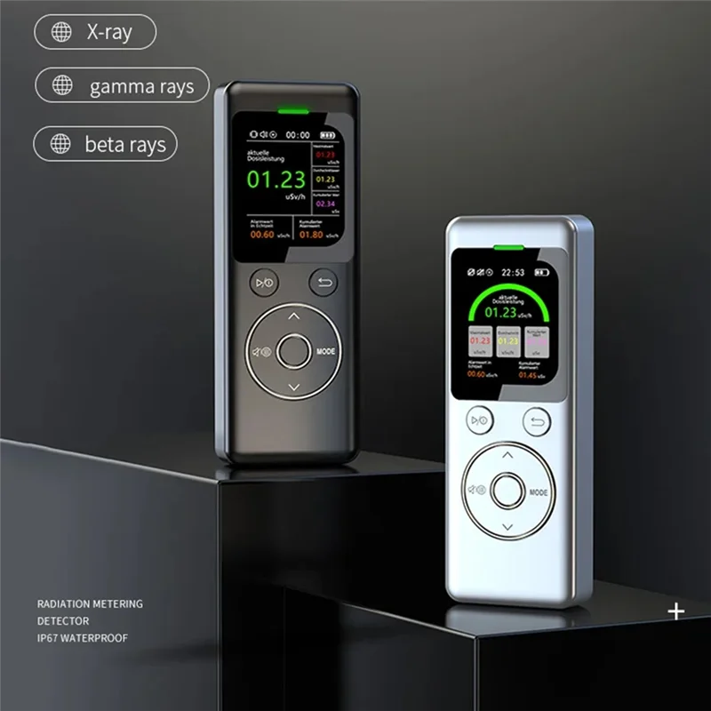 الصيف بيع مقاوم للماء كاشف الإشعاع النووي Geiger عداد عالية الدقة الأشعة السينية بيتا غاما اختبار النشاط الإشعاعي مقياس الجرعات