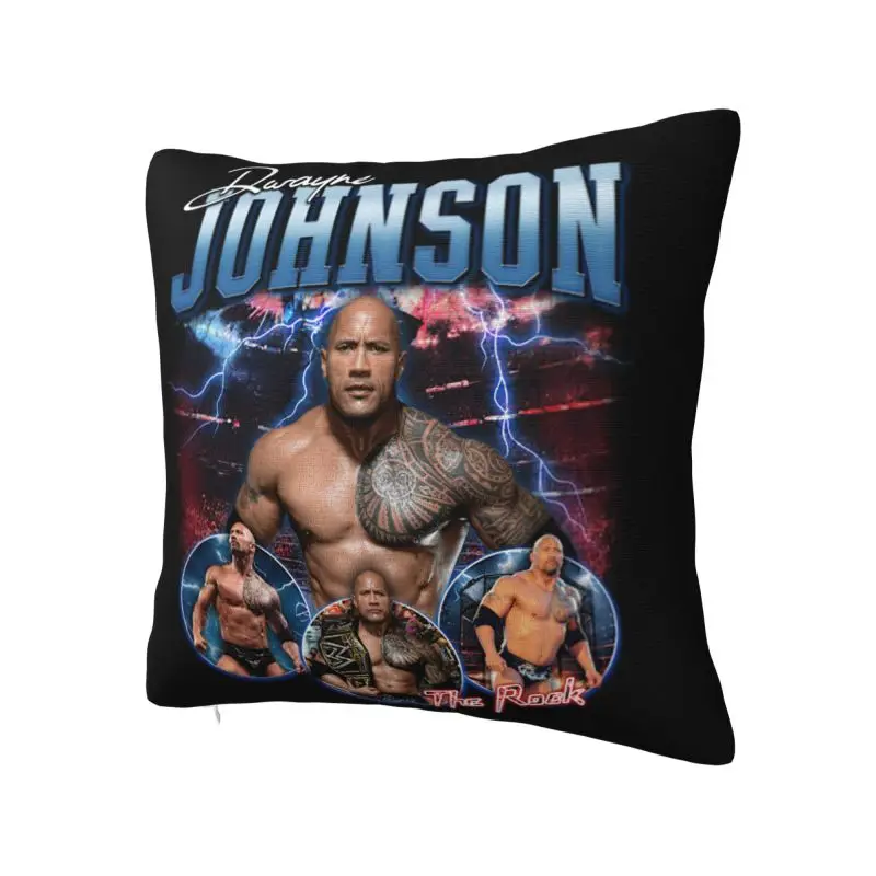 Dwayne The Rock Johnson Collage Cushion Cover 40x40 cm Polyester Soft Throw Pillow Case For Sofa Home Decoration Pillowcase