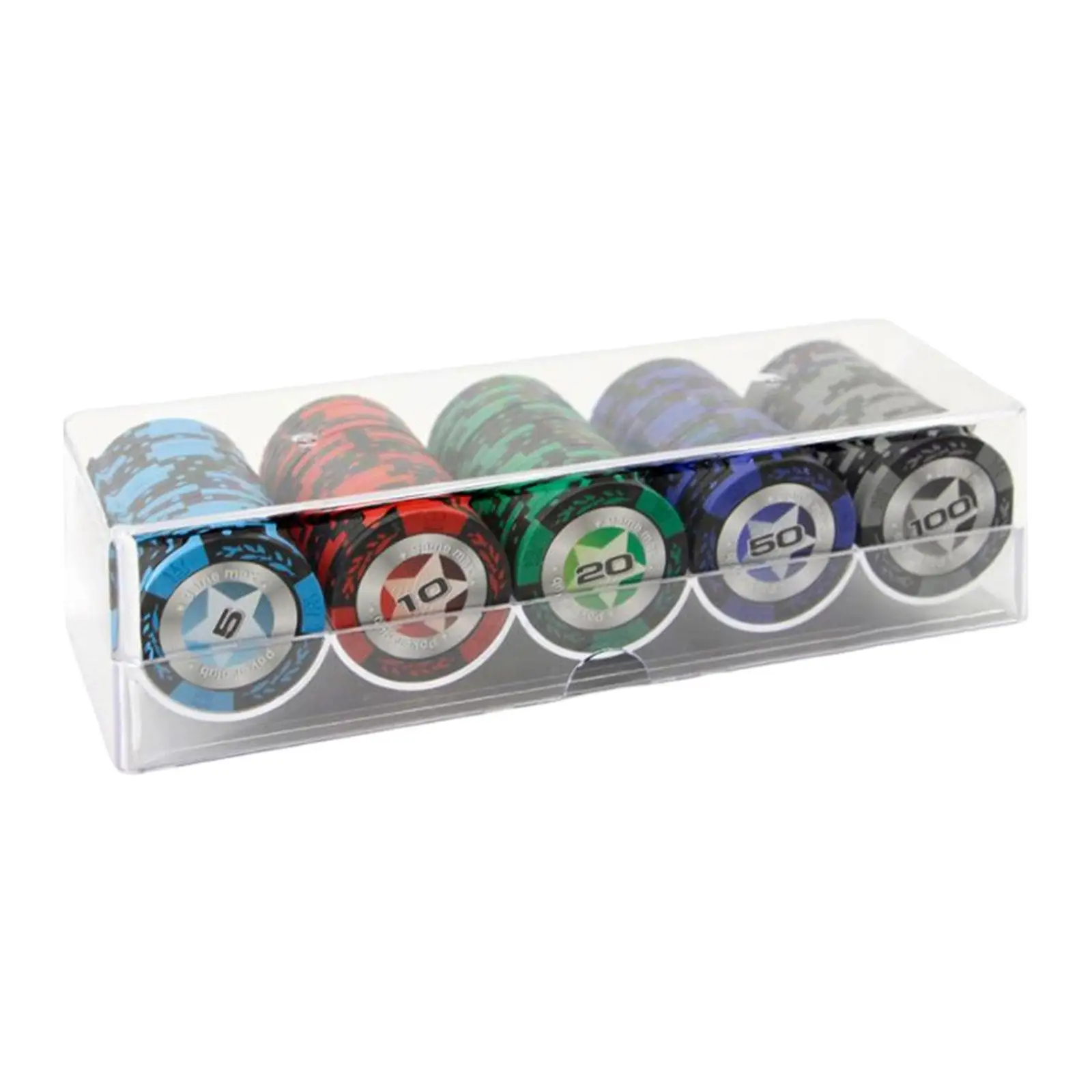 

100pcs Texas Hold'em Poker Chips Great for Cash And Tournament Games Alike