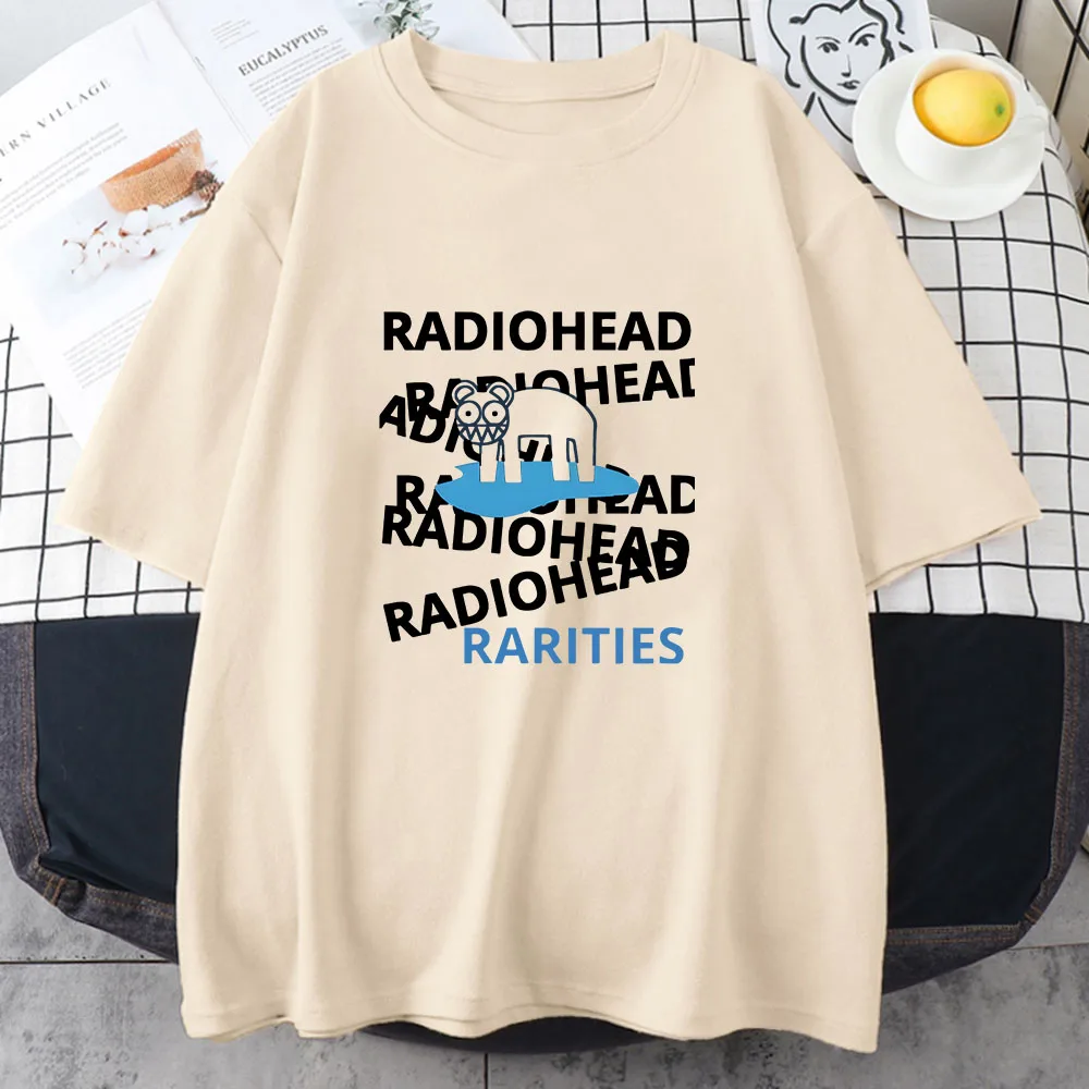 Radiohead Music Band Printing T-shirts Short Sleeve Spring O-neck Tee-shirt Cotton Comfortable Soft Clothes Casual Women/Men Tee