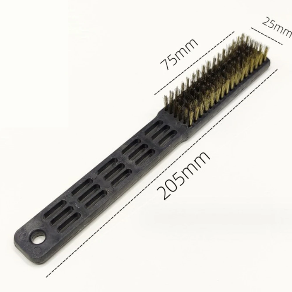 

Ergonomic Plastic Handle Hard Bristle Brass Cleaning Brushes Applications Cleaning Tools Ergonomic Plastic Handle