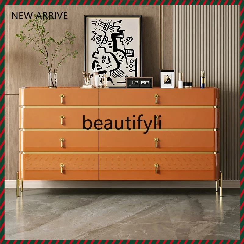 

D2520 Light luxury solid wood chest of drawers, bedroom, bedside cabinet, eight-bucket cabinet, living room storage, baking pain