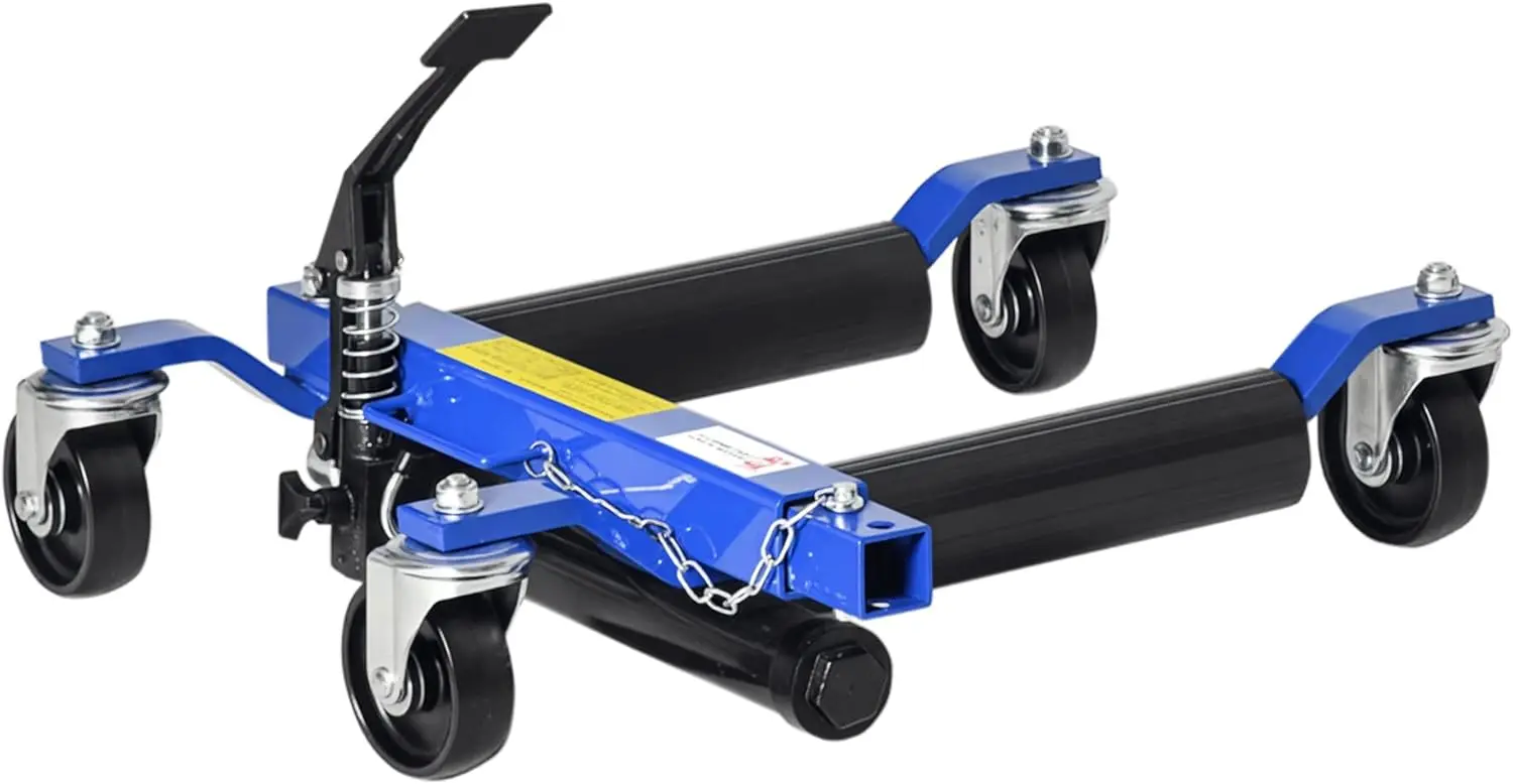 Hydraulic Wheel Dolly Tire Jack with Ratcheting Foot Pedal for Car Truck RV Trailer, 1500LBS Capacity