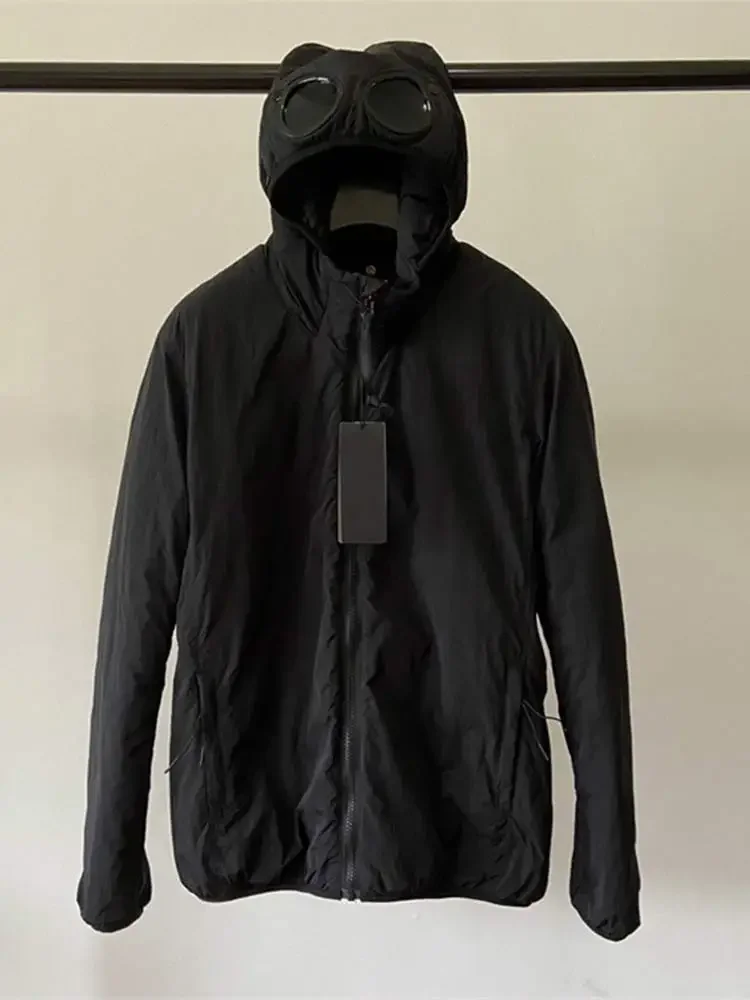 Veste en Coton à Capuche pour Homme, Manteau Chaud, observateur, Rembourré, Fermeture Éclair Solide, Coupe-Vent, Poche, Décontracté, Hiver