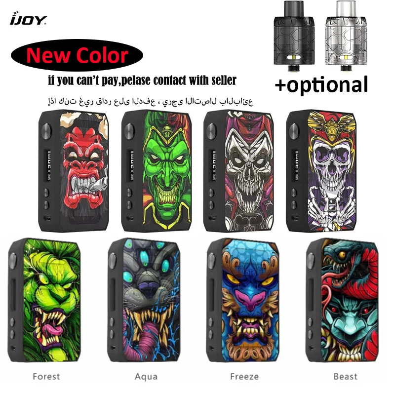 IJOY-cigarrillo electrónico Original Capo Mod, vaporizador alimentado por baterías duales 18650, 1-126W, 0,05-3.0ohm, rosca 510