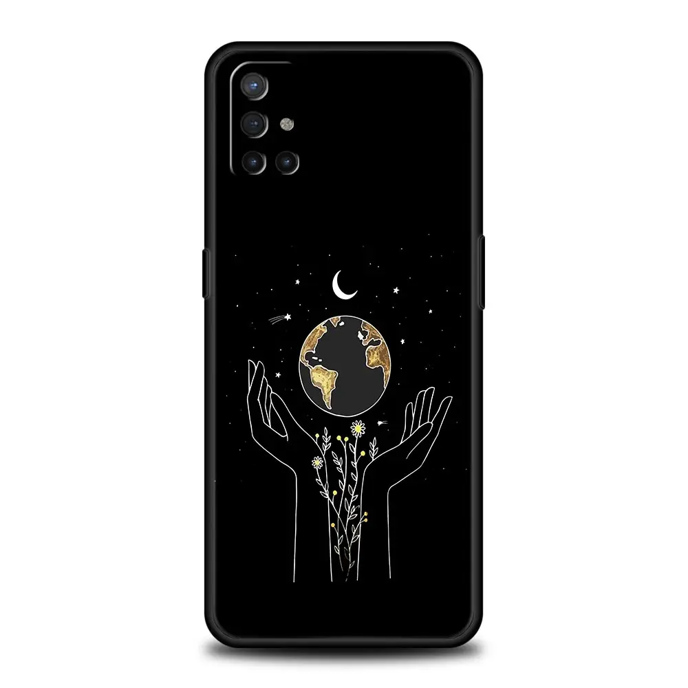 Case For OnePlus 11 10 9 Pro 9T 12R 10R 9R 9RT 10T 8T 8 7 6T 7T Nord 2T CE 2 5G N200 N10 N100 Cover Simplicity line Art sun moon