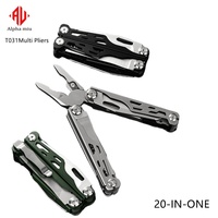 Alpha 20-in-1 Multi-Tool with Folding Pliers & Knife -rope cutter EDC survival for Outdoor Camping, Survival & Hiking driving