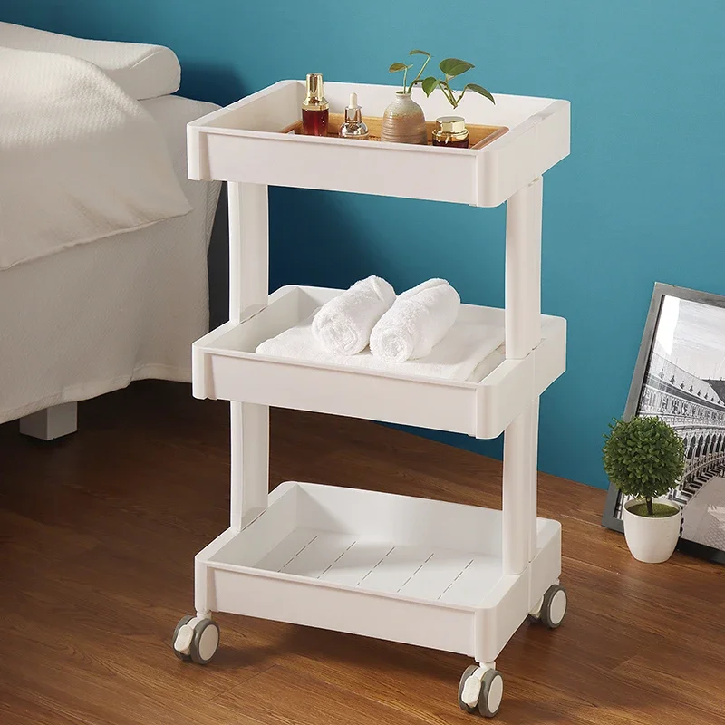 

Luxury Trendy Salon Trolley Storage Moving Barber Tooltrolley Cart Rotating Simple Carritos Organizadores Salon Furniture