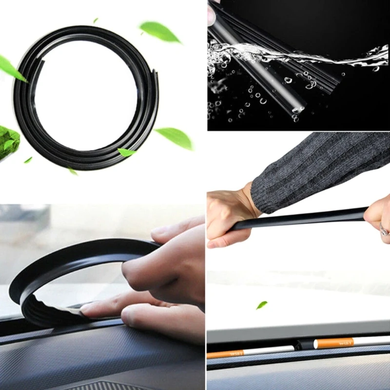 Long Service Dust Seal for Car Consoles Gaps Push Car Dashboard Windshield Gaps Noise Insulation Seal Rubber Strips D7YA