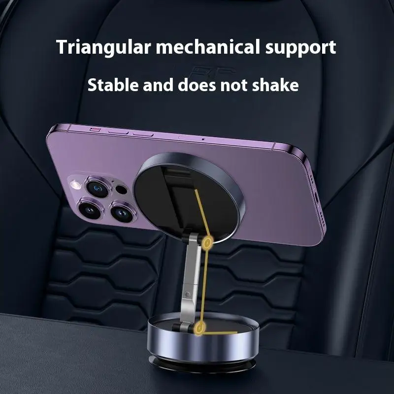 1 unidad 360 °   Soporte para teléfono con ventosa magnética al vacío ajustable, soporte para teléfono móvil magnético manos libres para coche/gimnasio/espejo/escritorio