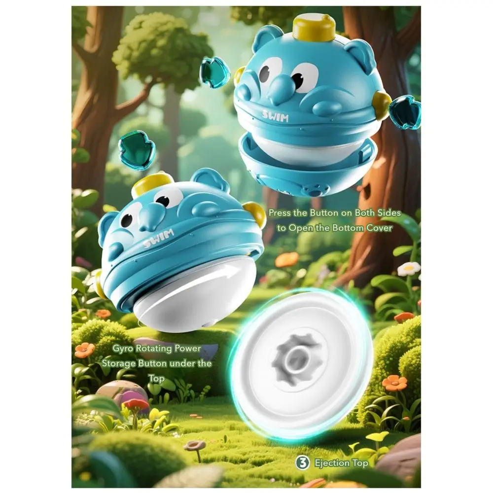 

Cartoon Animal Pet Pet Top Gyro Plastic Hand Eye Coordinated Spinning Toy Parent-child Interaction Multicolor Pressing Toy Game