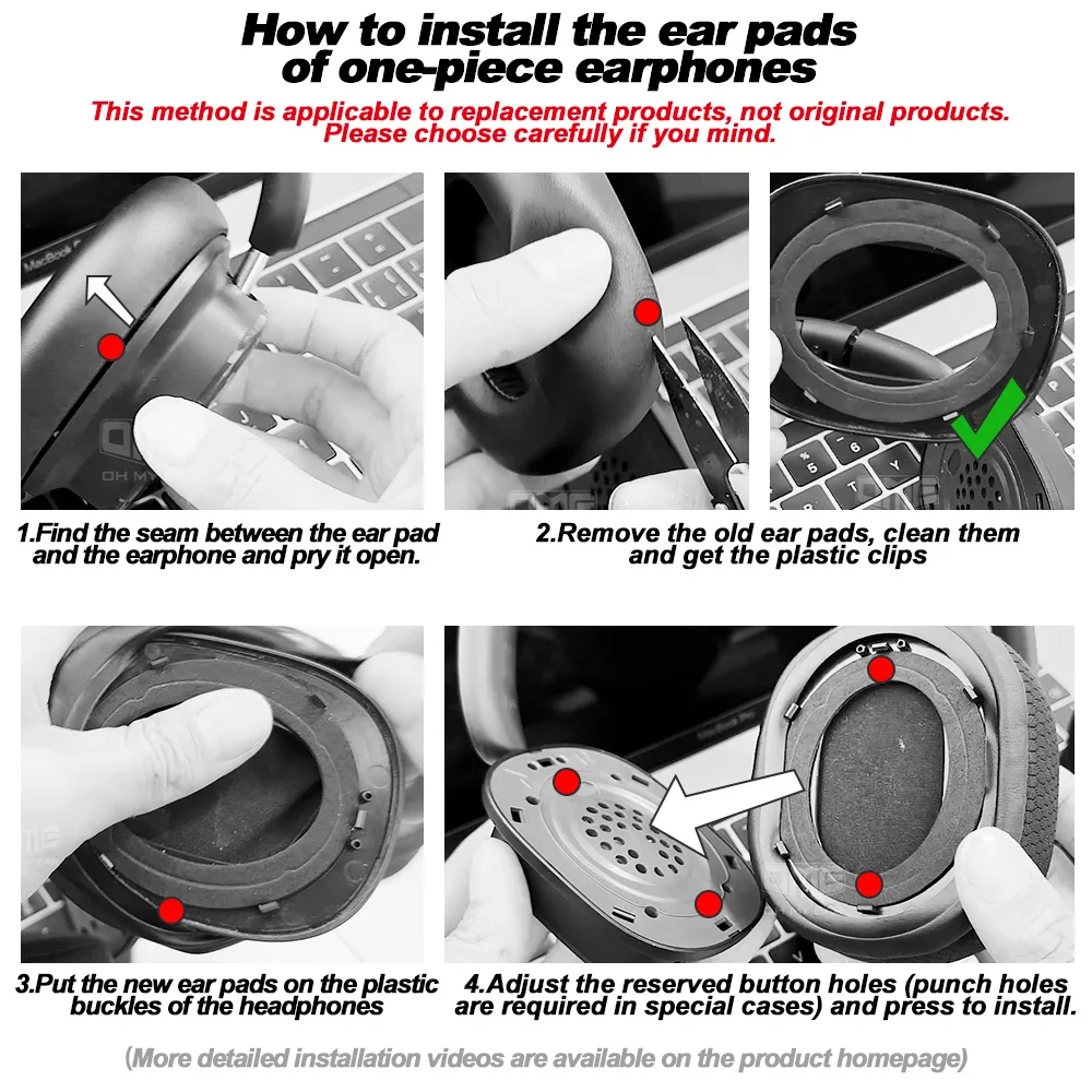 Pengganti untuk CORSAIR HS55 HS55 PRO HS65 ikat kepala bantalan telinga Earphone bantalan Protein headphone