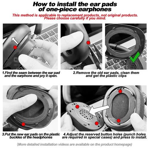 Imagen 2 del producto Reemplazo para UGREEN Choice Max5c inalámbrico UGREEN studio pro diadema almohadillas para auriculares auriculares orejeras de proteína