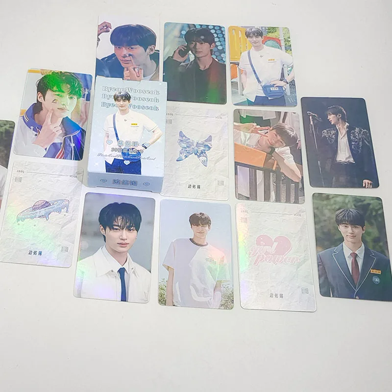 50 pz/set kpop Bian Woo-Seok Running con Sun-Jae on his back album laser LOMO card cartolina Byeon Woo-seok photo card