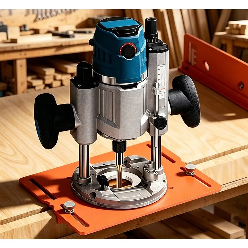 Edge Trimmer Dual Fence Aluminum Base Plate Router Guide Woodworking Cutting Positioning Auxiliary Accessory